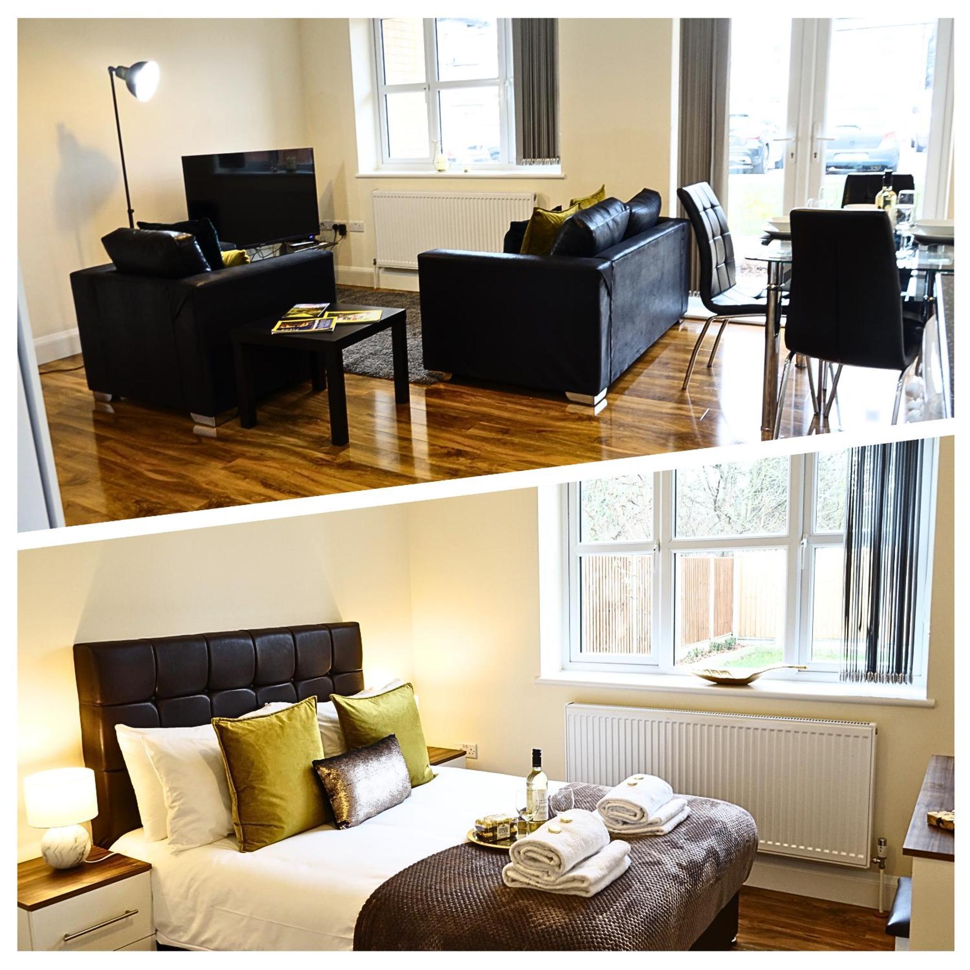 Lux Airport Haven: 2-Bed Apartment with Free Parking Ashford  Exterior photo